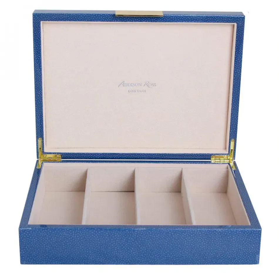 8 x 11 in Blue Shagreen Gold G Large Storage Box