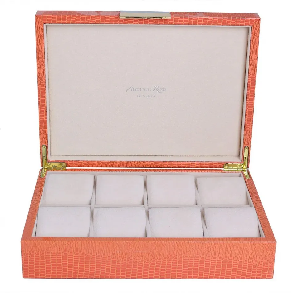 8 x 11 in Orange Croc Gold W Large Storage Box