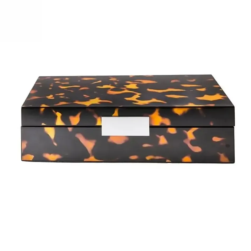 Tortoiseshell Box with Silver Large