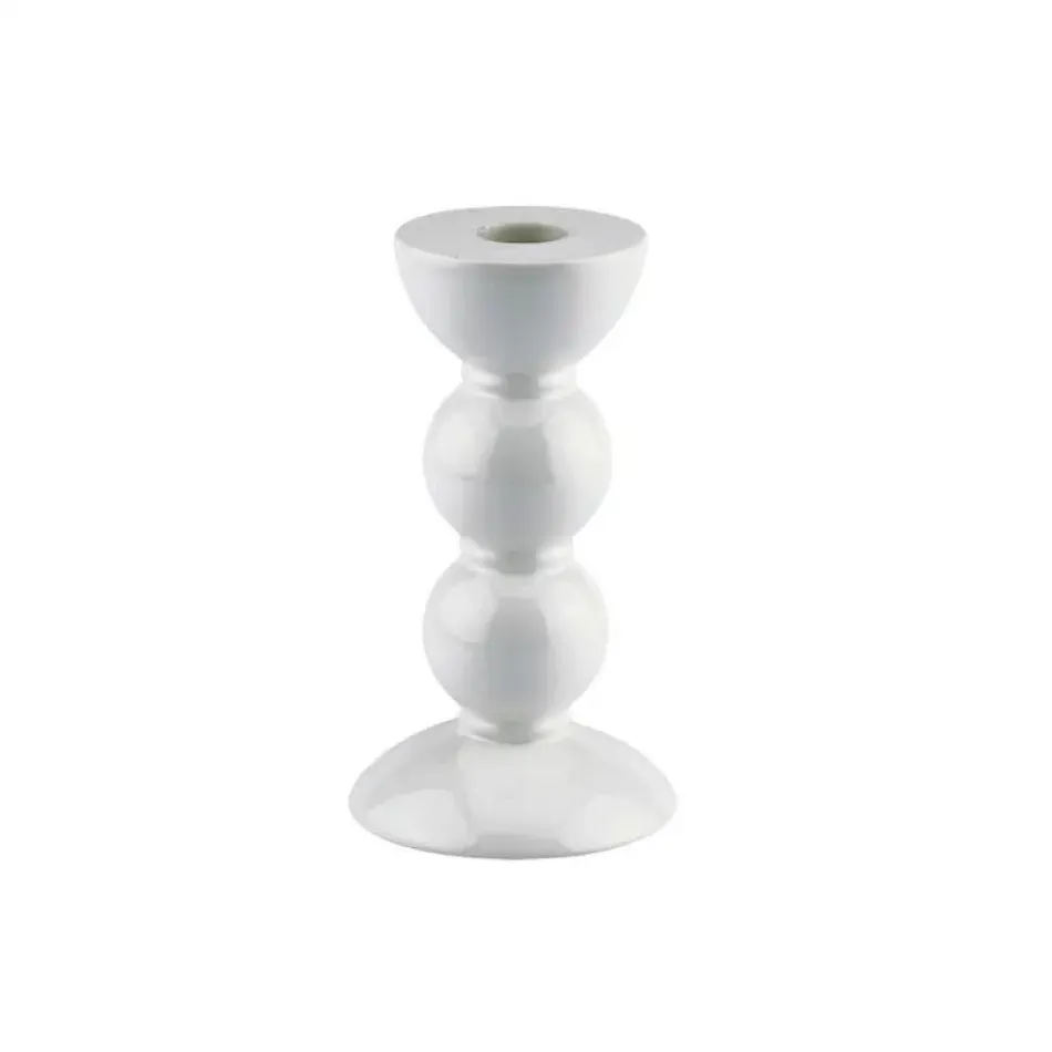 Bobbin White Candlestick