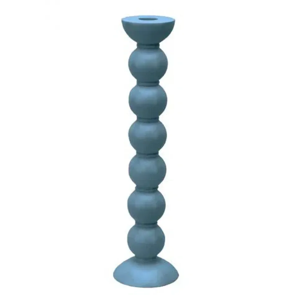 Extra Tall Chambray Bobbin Candlestick - 33Cm