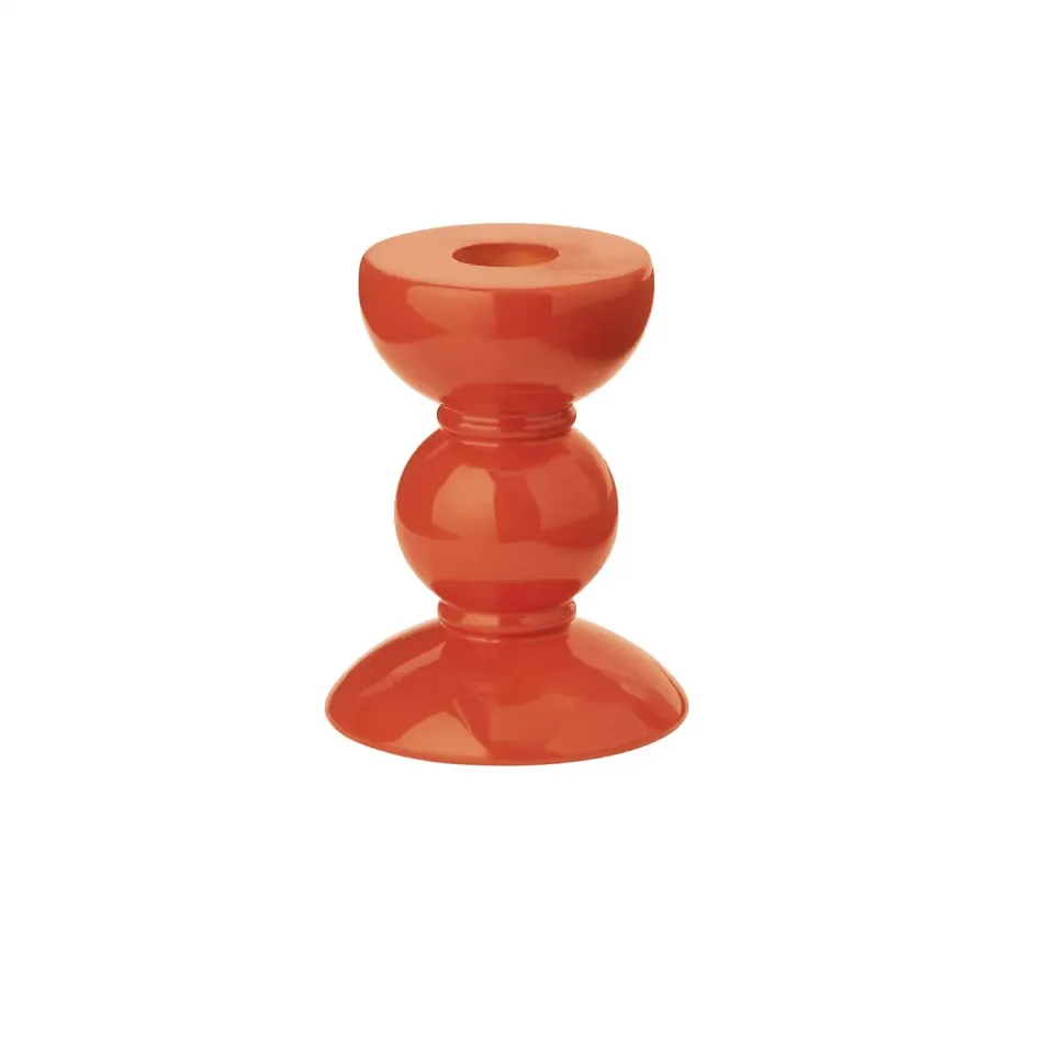 Bobbin Orange Candlestick Small - 10cm