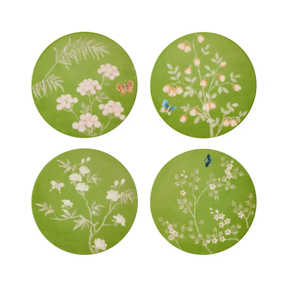Chinoiserie Green Coasters Set of 4