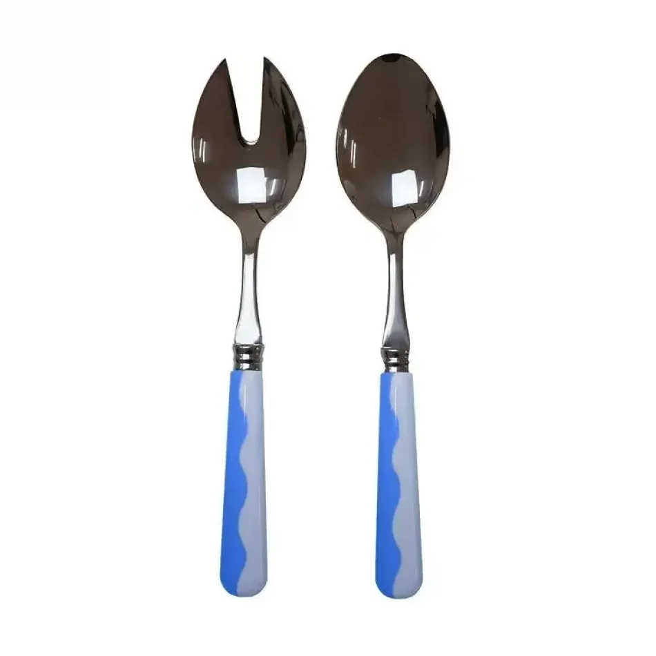 Wave Periwinkle & Blue Salad Servers 2‑Piece Set