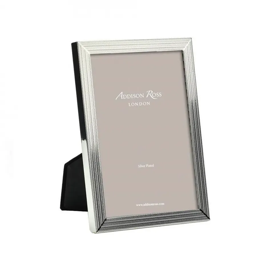 Herringbone Silverplated Picture Frame