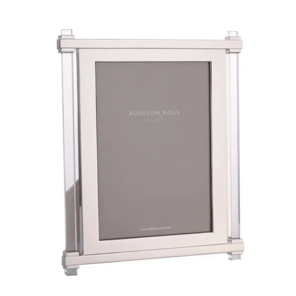 Acrylic & Silver Pillar Photo Frame 8 x 10 in
