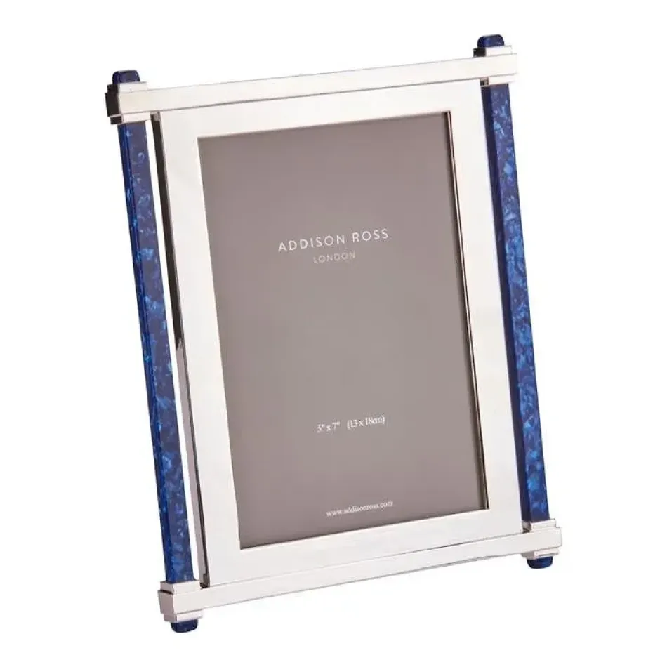 Acrylic Sapphire & Silver Photo Frame 5 x 7 in