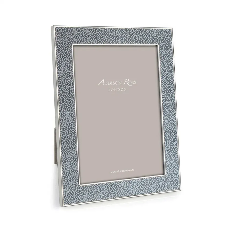 Grey Shagreen and Silver Picture Frame 8 x 10 in