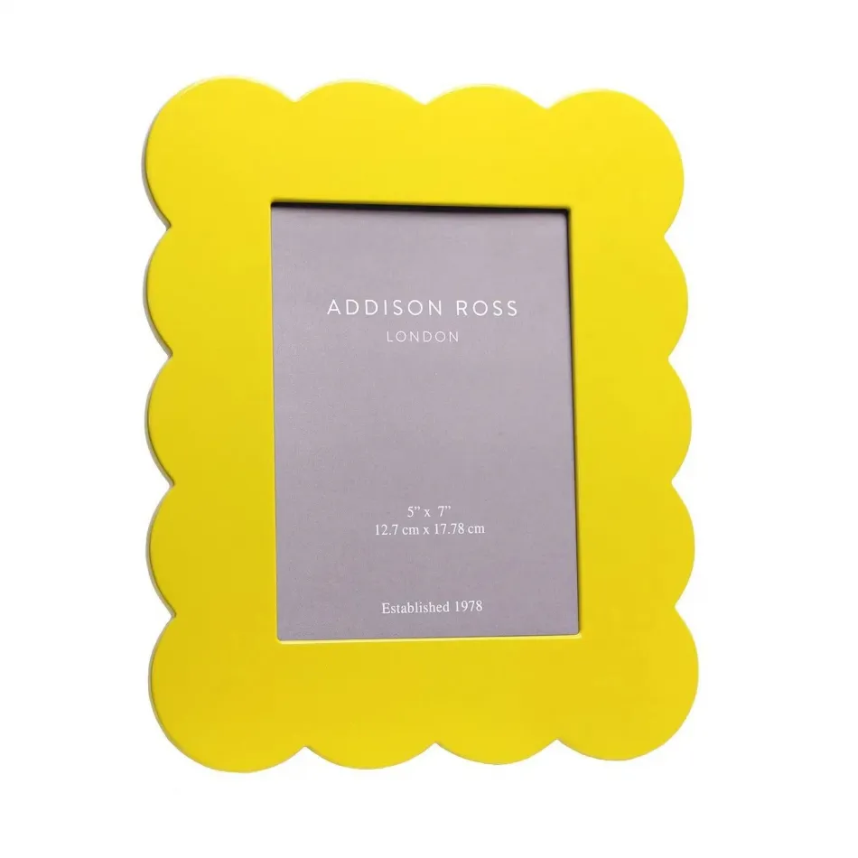 Yellow Lacquer Picture Frame 5 x 7 in