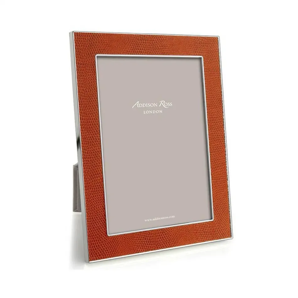 Orange Snake and Silver Natural Picture Frame 5 x 7 in