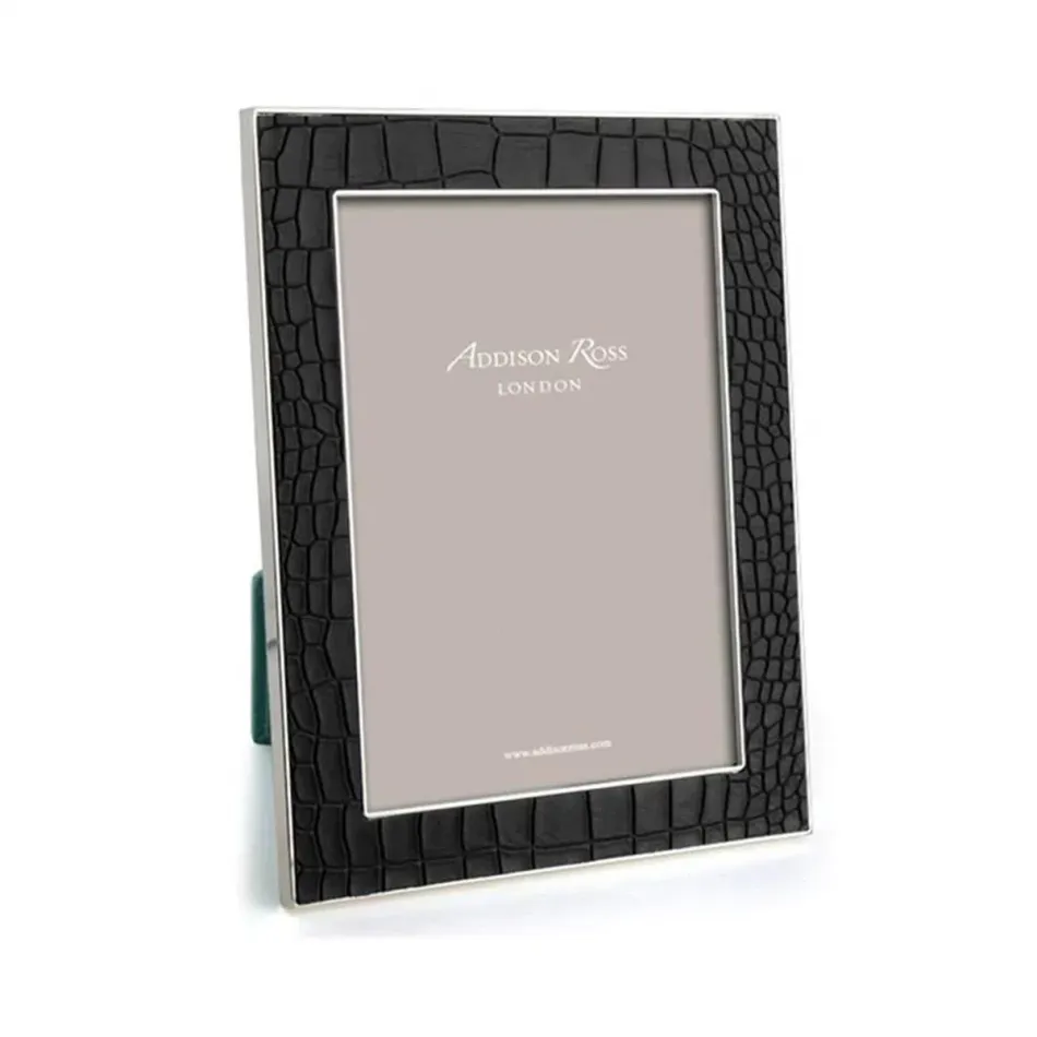 Faux Croc Black Picture Frame