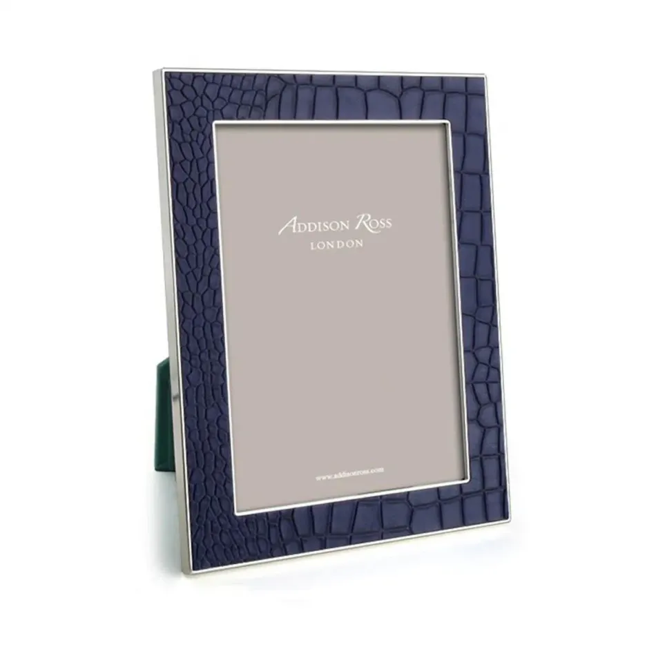 Faux Croc Blue Picture Frame