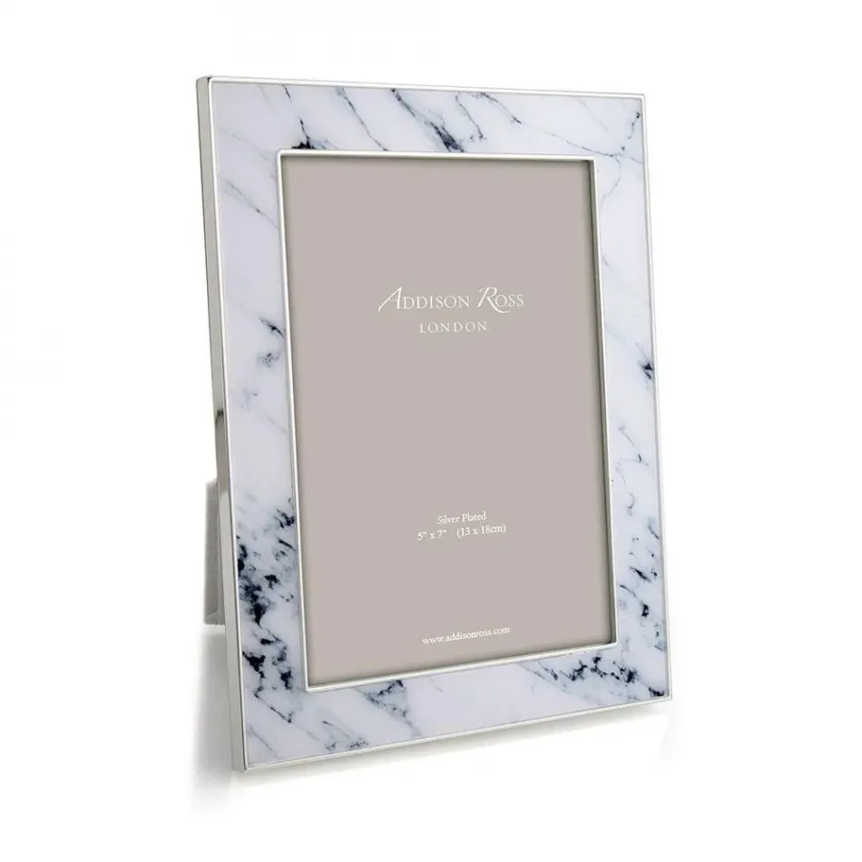 White Marble Picture Frame 5 x 7 in