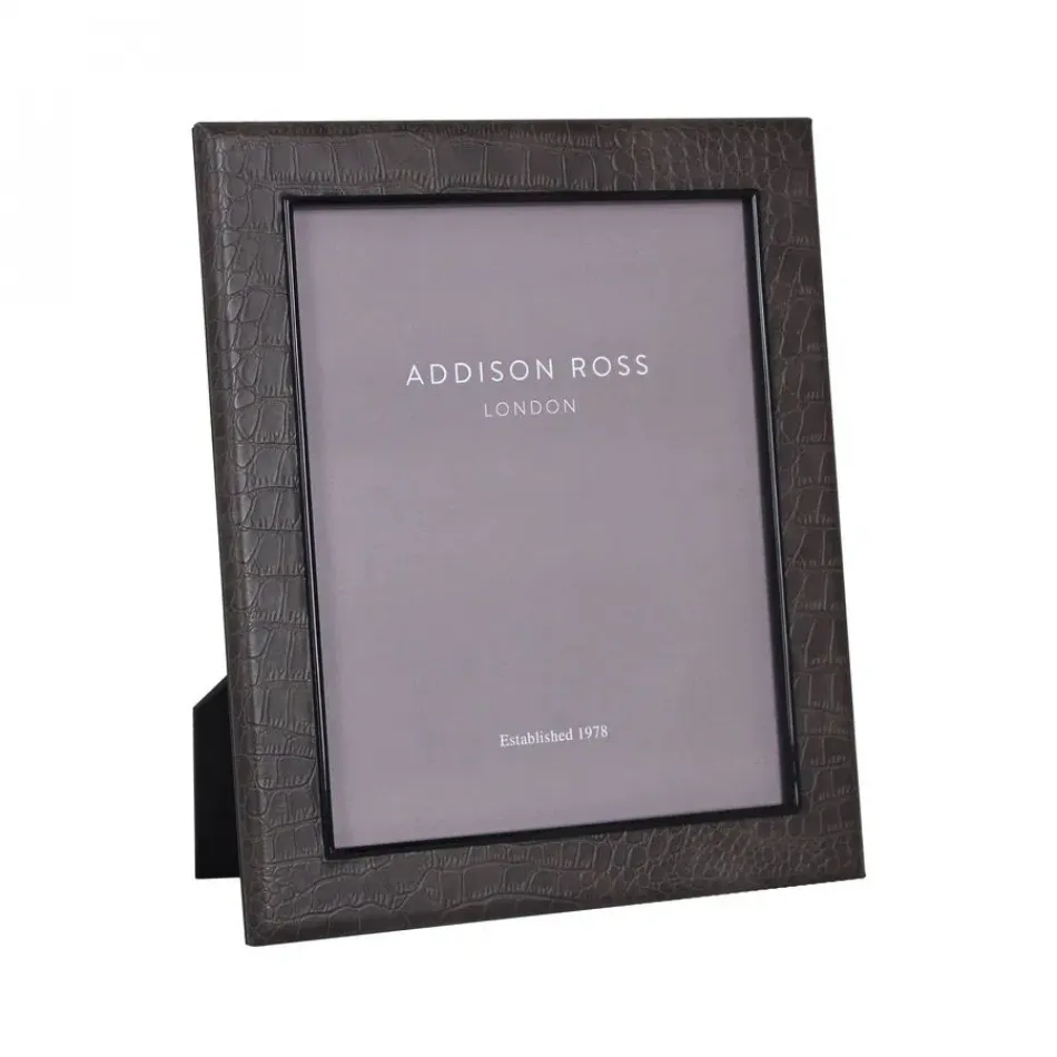Faux Croc Brown Shagreen Picture Frame 8 x 10 in