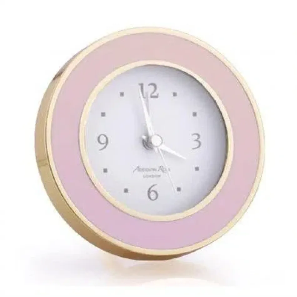 Pastel Pink & Gold Round Alarm Clock