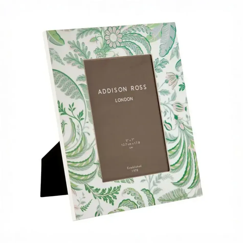 Palm Beach Green Lacquer Photo Frame 5 x 7 in
