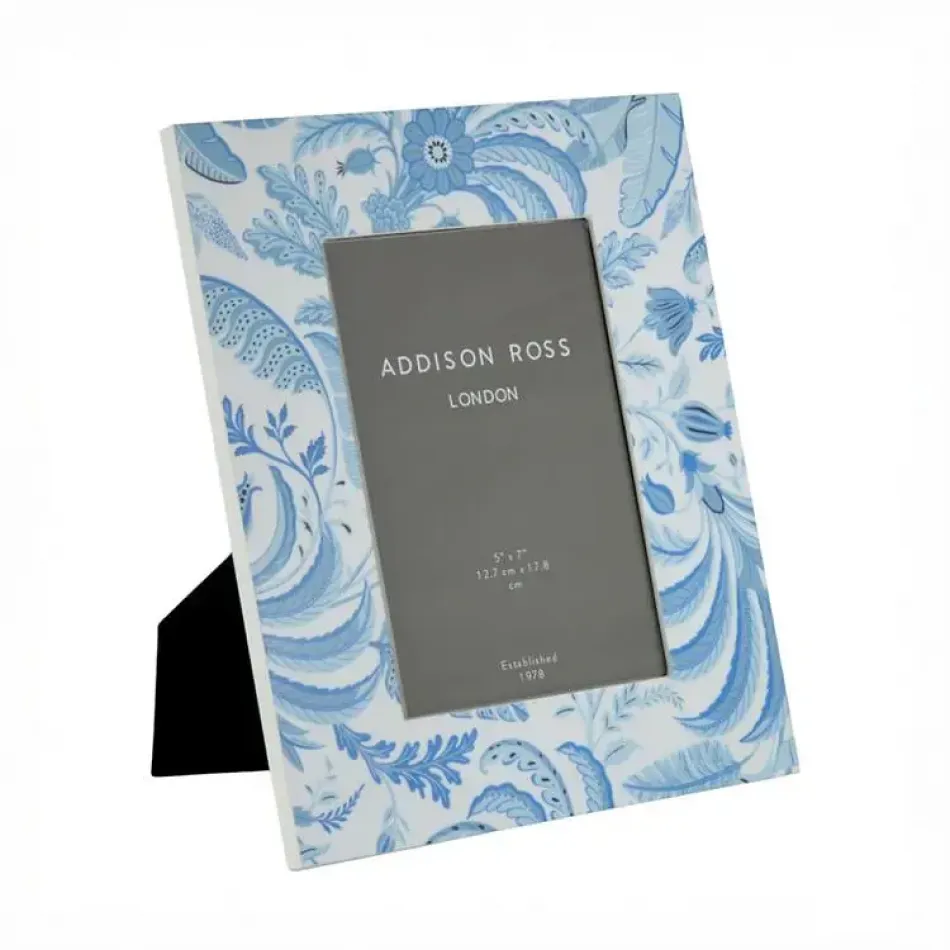 Palm Beach Blue Lacquer Photo Frame 5 x 7 in