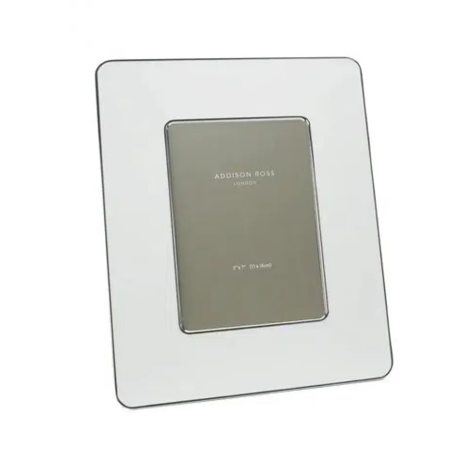 White & Silver Enamel Studio Photo Frame 5 x 7 in