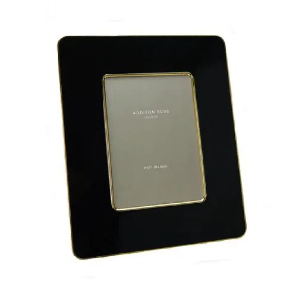 Black & Gold Enamel Studio Photo Frame 5 x 7 in