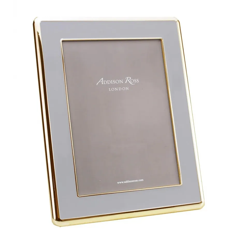 Gold & Stone Grey Wide Curved Enamel Picture Frame 8 x 10 in