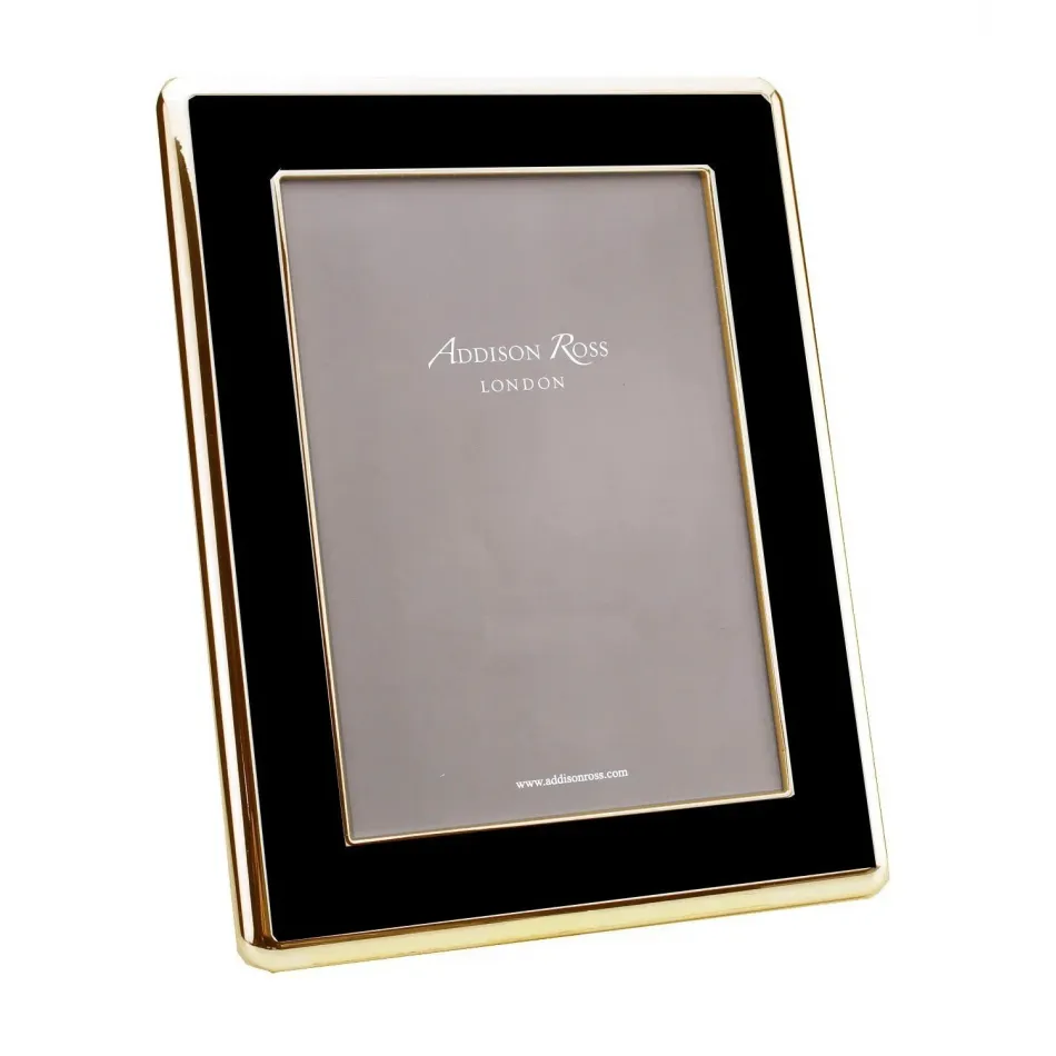 Gold & Black Wide Curved Enamel Picture Frame