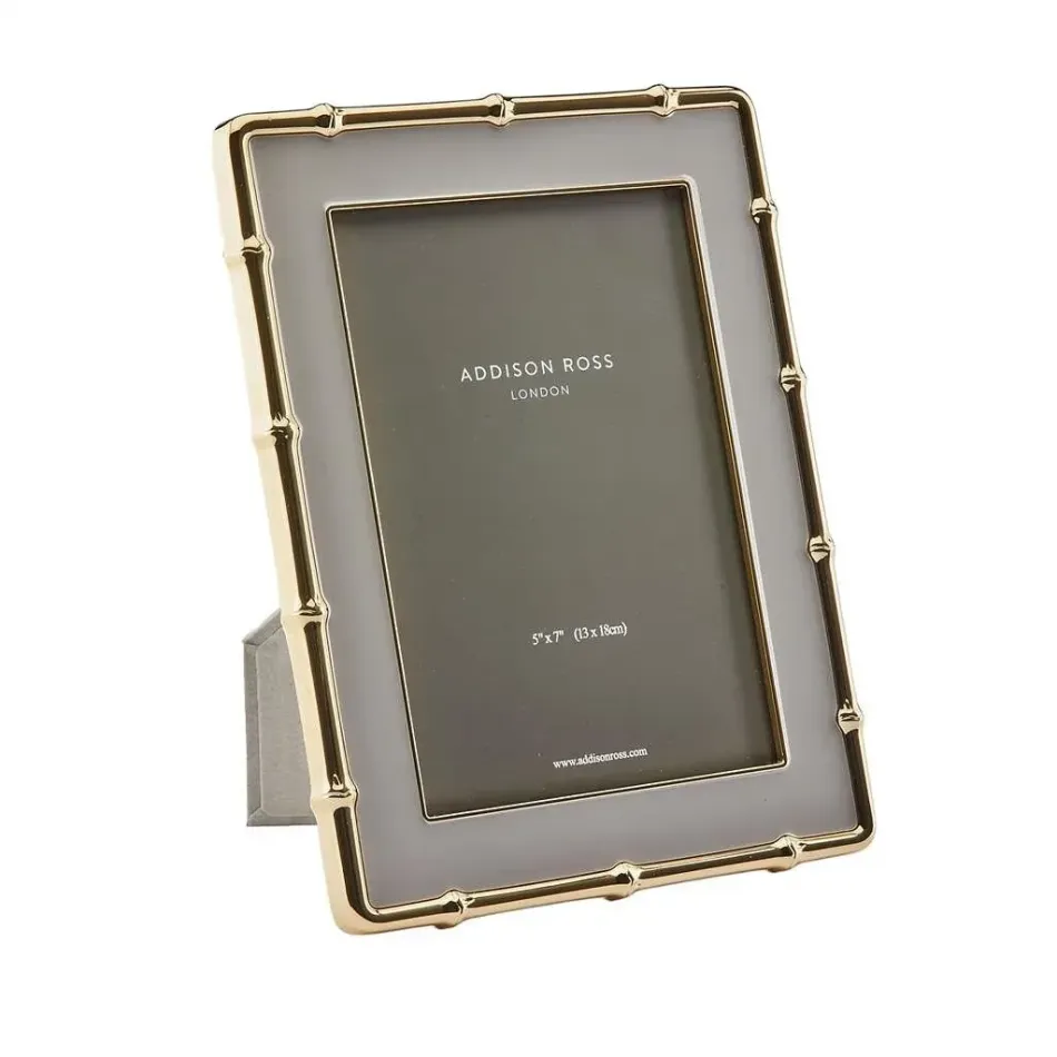 Bamboo Chiffon & Gold Enamel Photo Frame 5 x 7 in