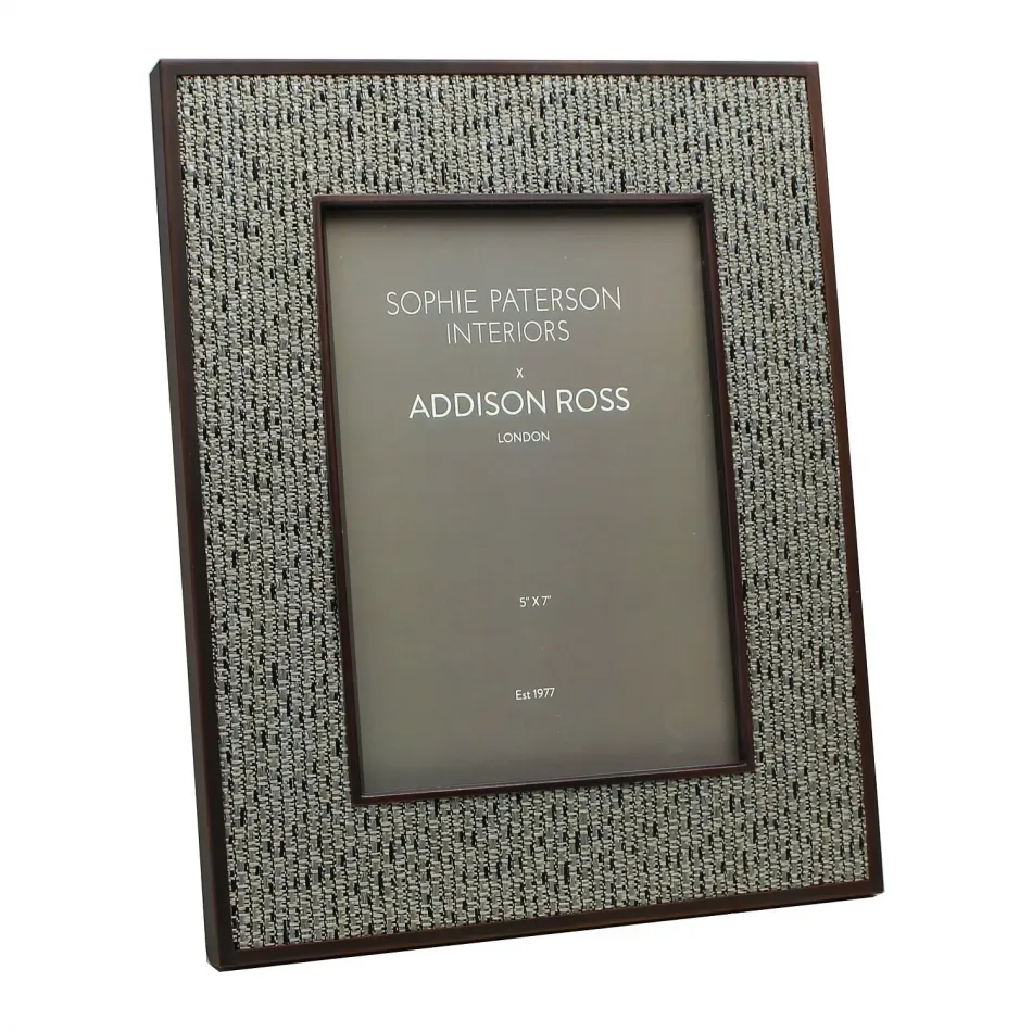 Rattan Grey Tweed Frame 8 x 10 in