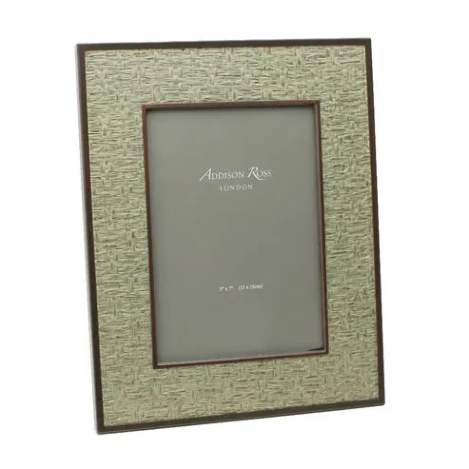 Moss Green Rattan Frame 5 x 7 in