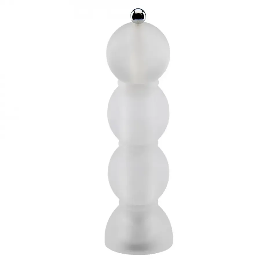 Frosty Bobbin Clear Salt or Pepper Mill