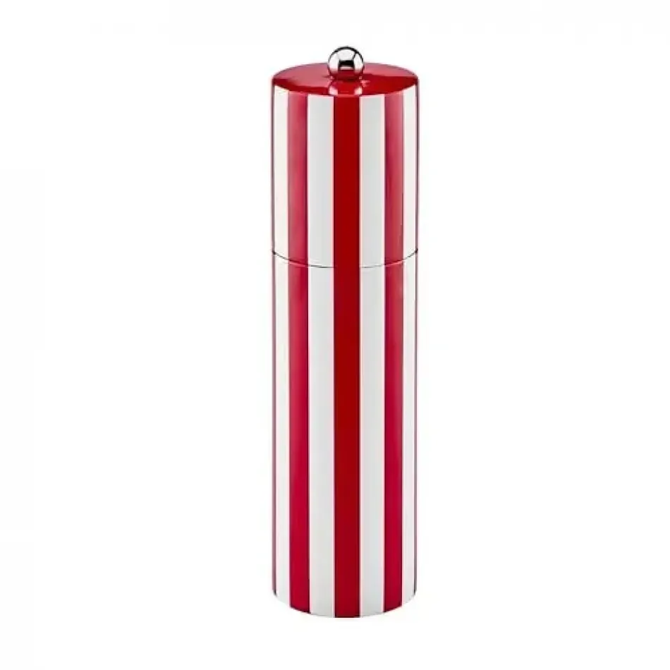 Striped Column Burgundy Salt or Pepper Mill