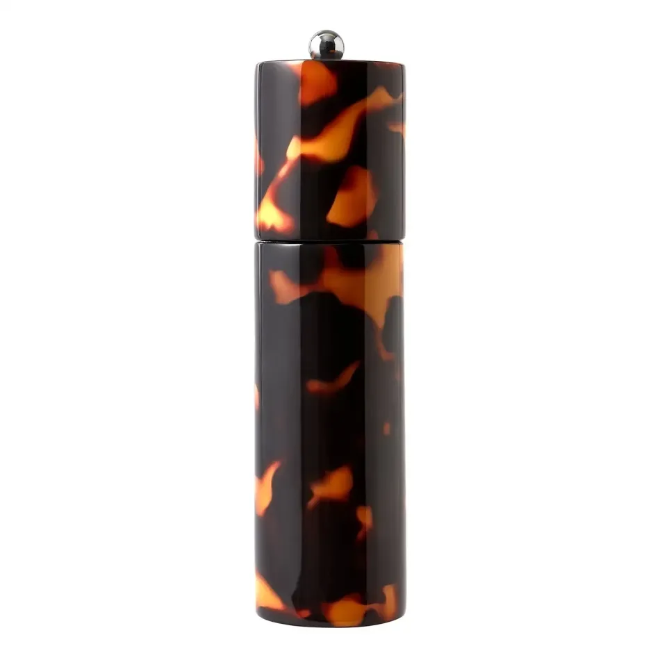 Round Column Faux Tortoiseshell Salt or Pepper Mill