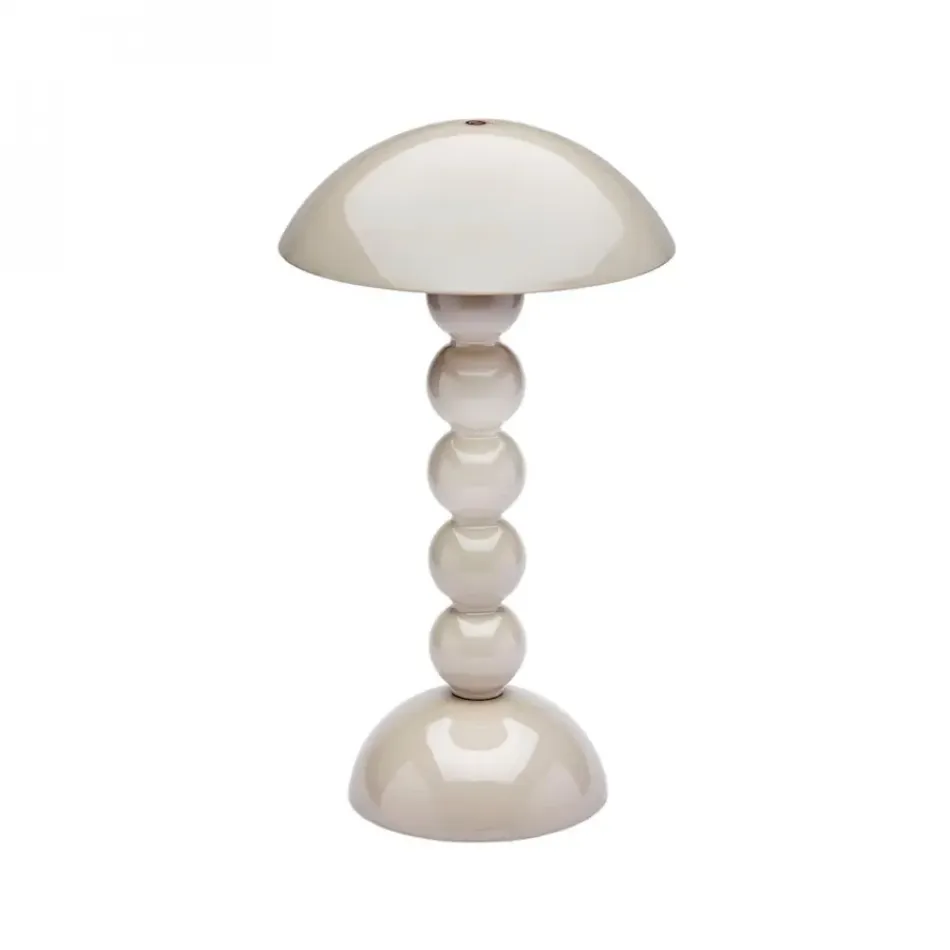 Bobbin Cappuccino Lacquer Rechargeable LED Lamp 30cm