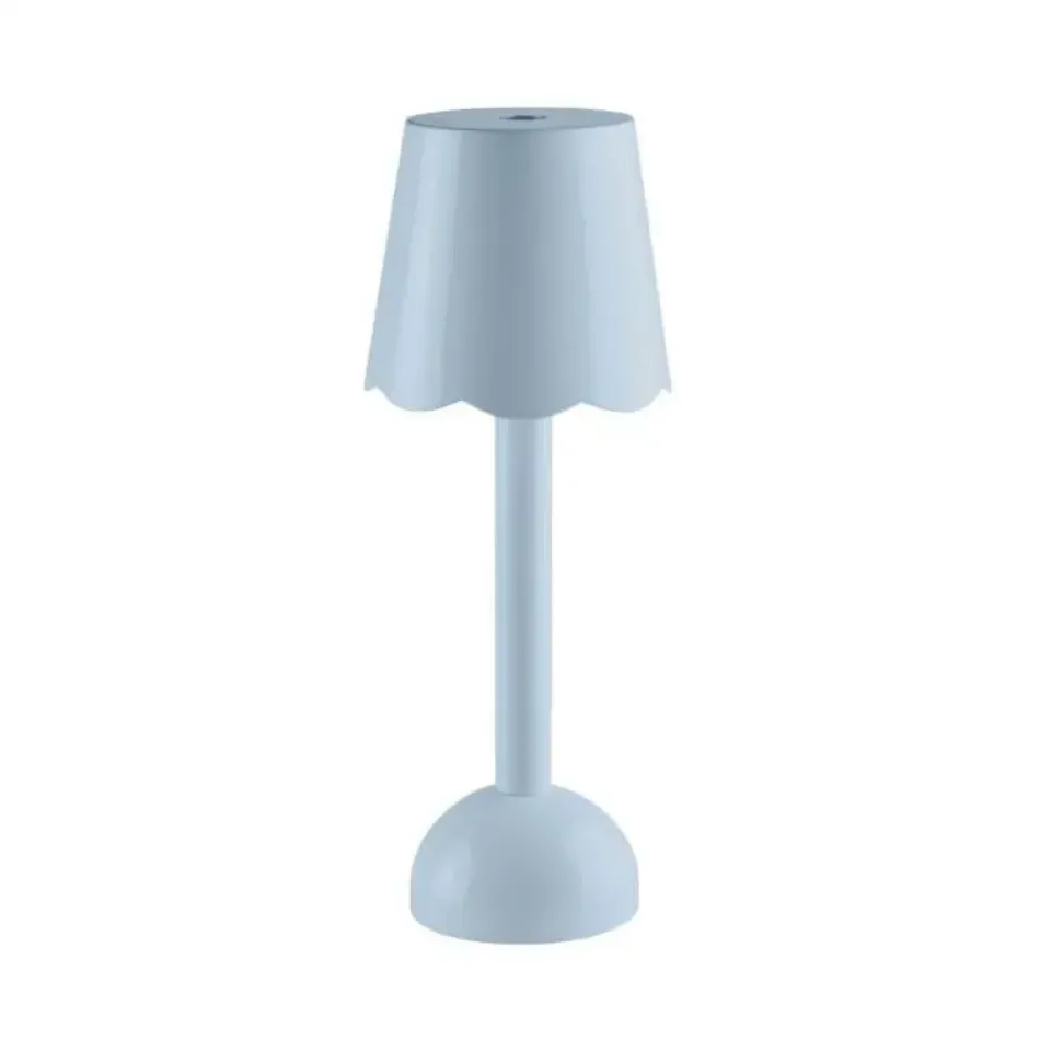 Scallop Periwinkle Blue Rechargeable LED Lamp 28cm
