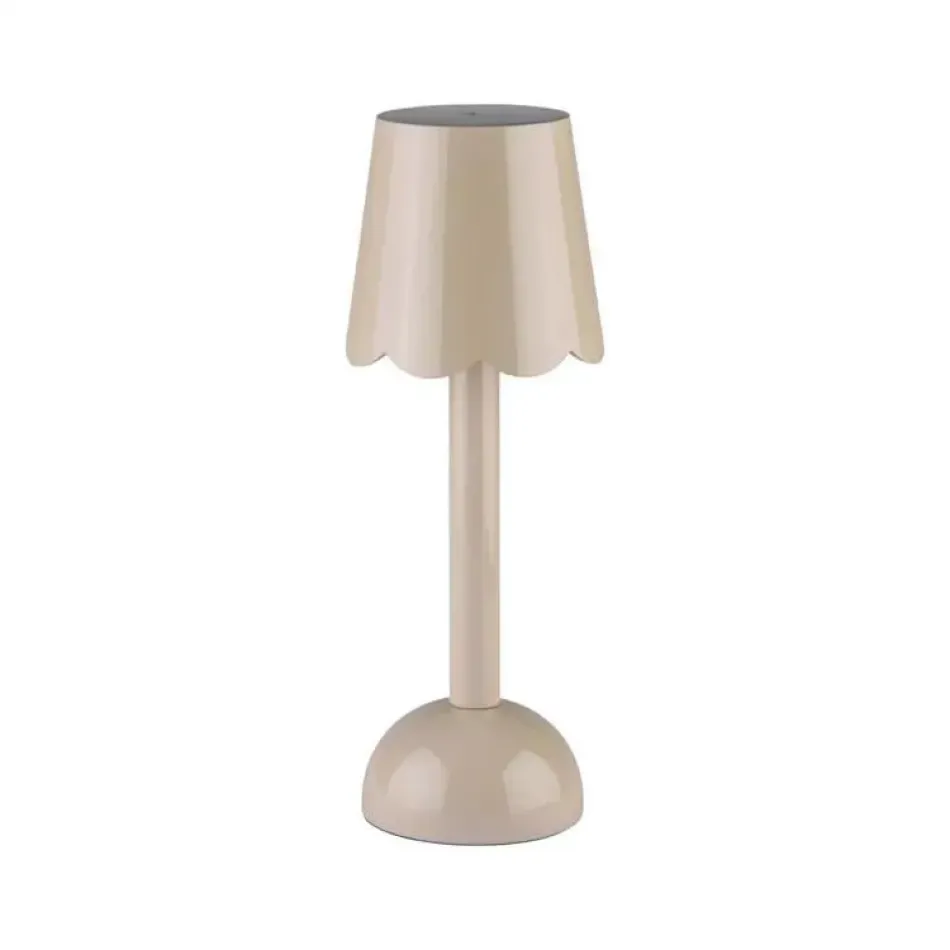 Scallop Cappuccino Rechargeable LED Lamp 28cm