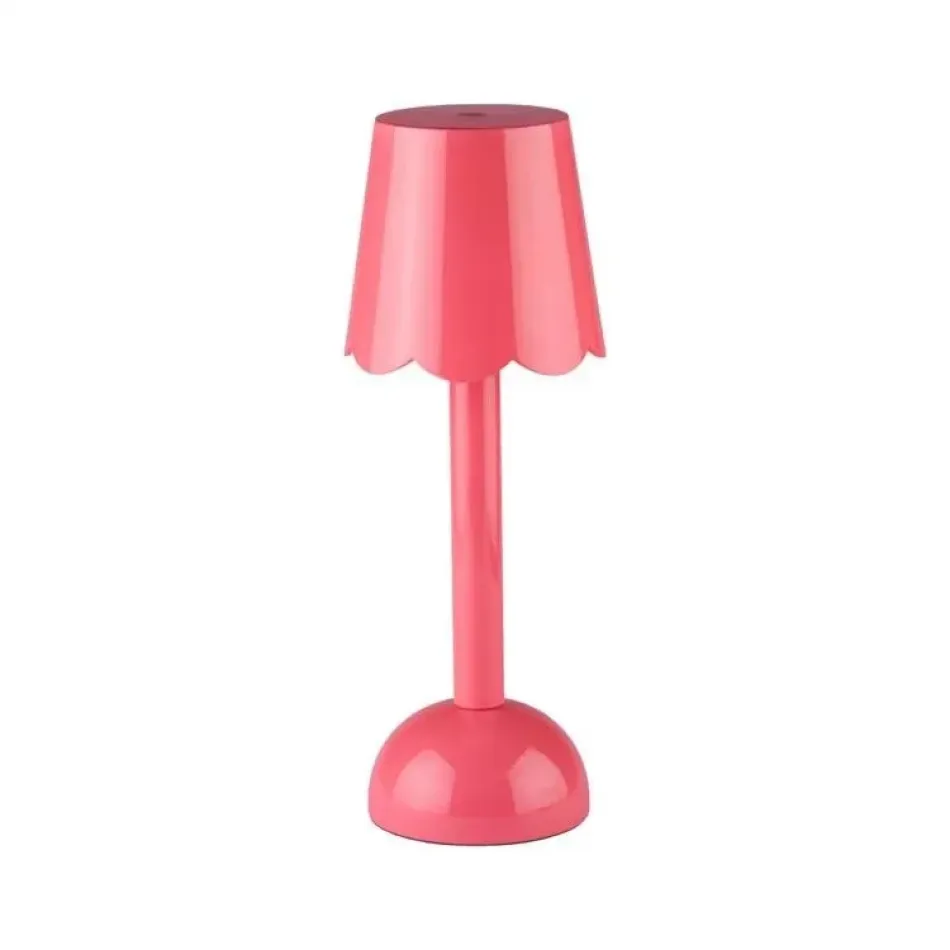 Scallop Watermelon Pink Rechargeable LED Lamp 28cm