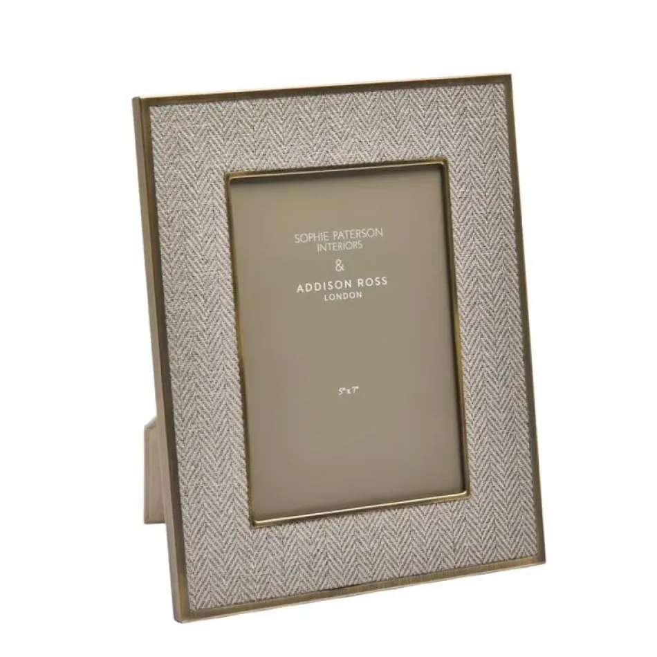 Sophie Paterson Oatmeal Herringbone Photo Frame 5x7