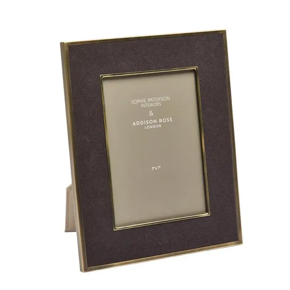 Sophie Paterson Charcoal Grey Velvet Photo Frame 5x7