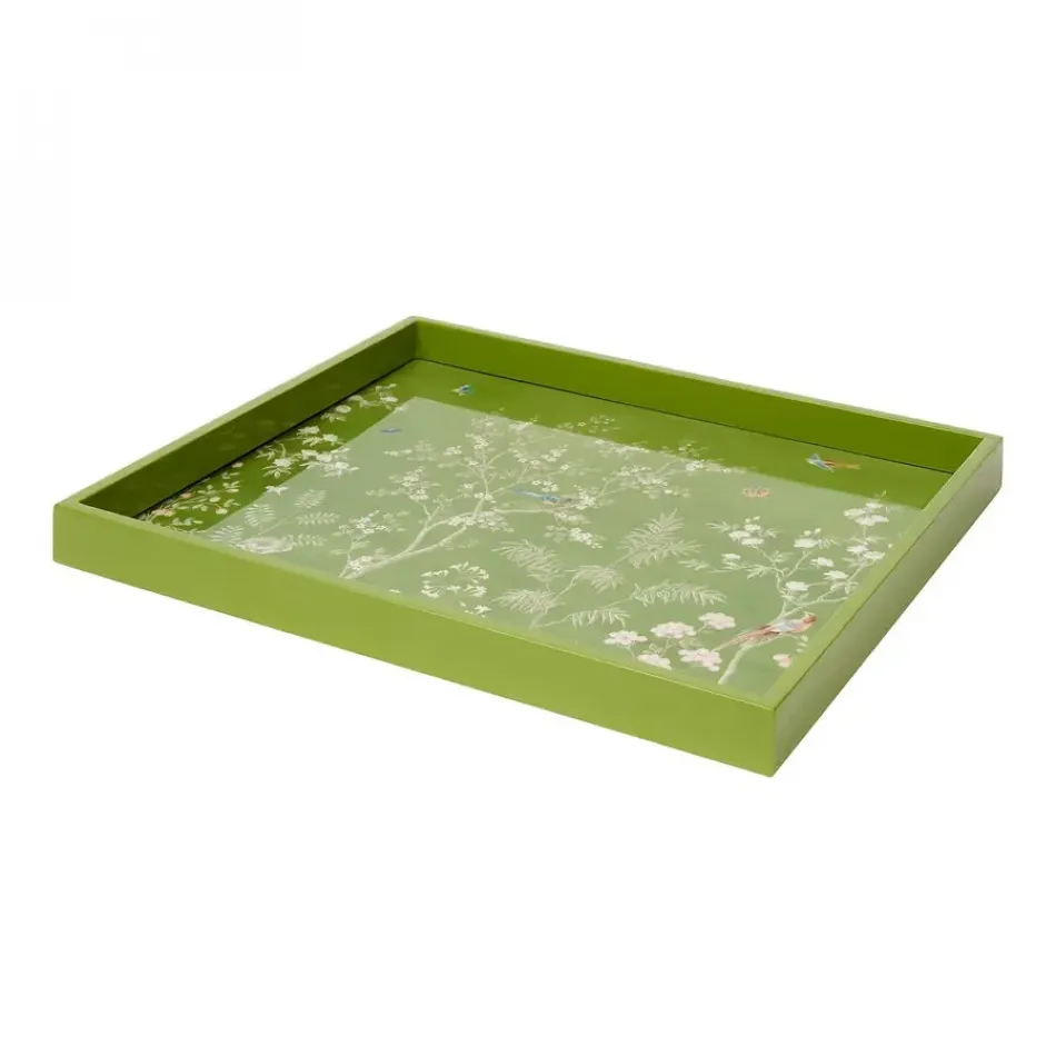 Chinoiserie Green Tray