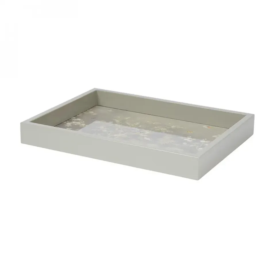 Chinoiserie Grey Tray Small