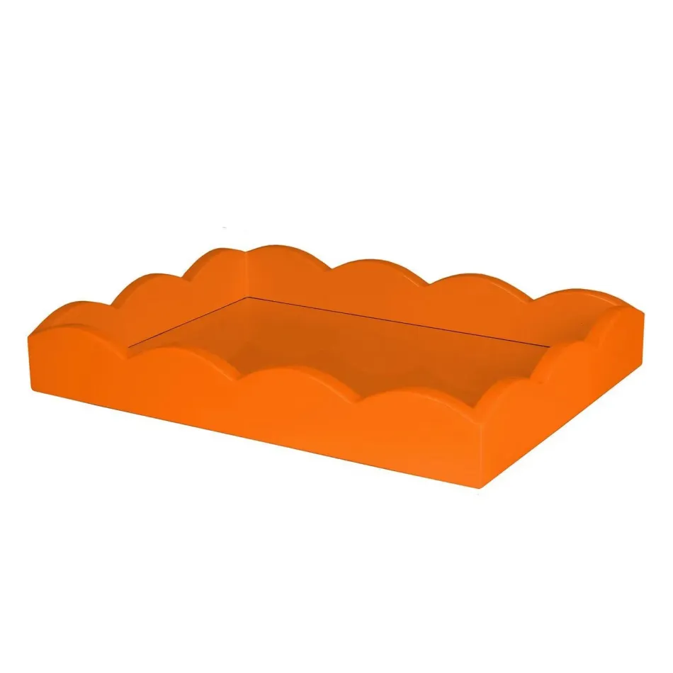 11 x 8 in Small Scalloped Tray Orange