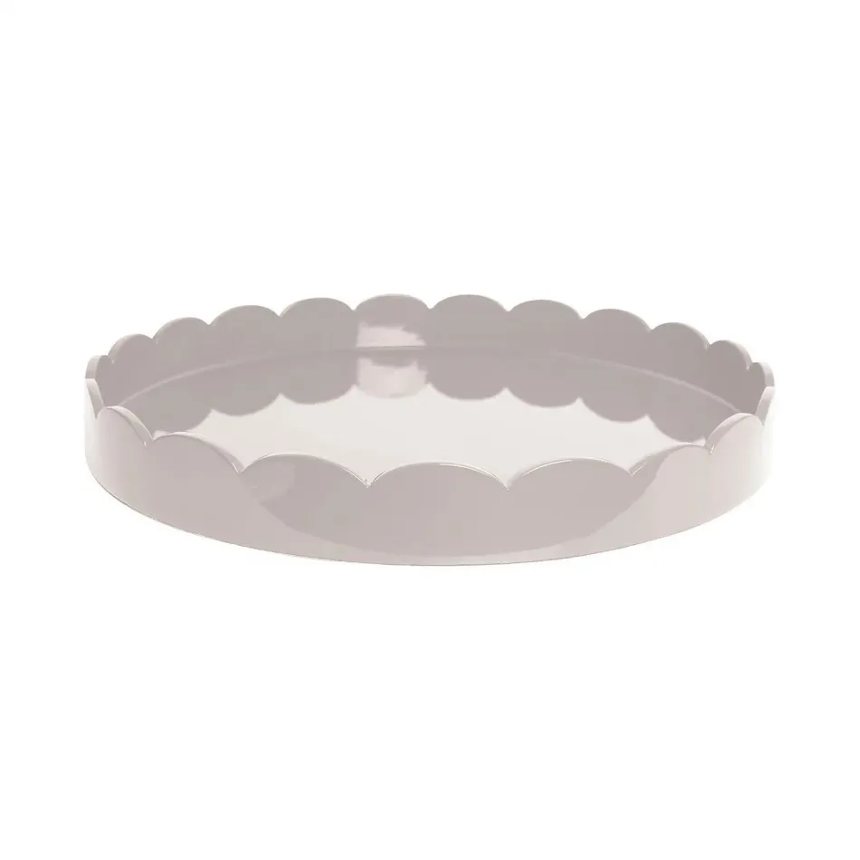 20 x 20 in Large Square Scalloped Tray Cappuccino