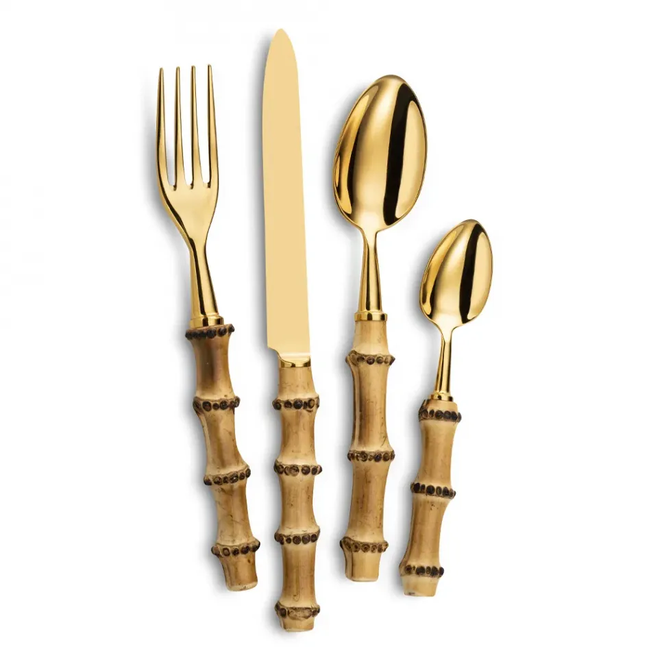 Bamboo Goldplated Dinner Fork