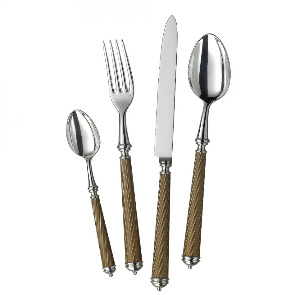 Cable Gold Silverplated Serving Fork