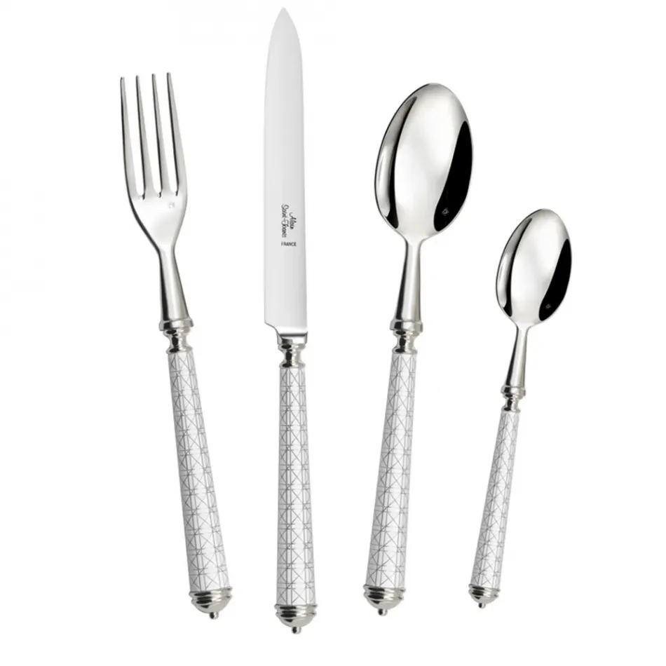 Croisette White Silverplated Serving Fork