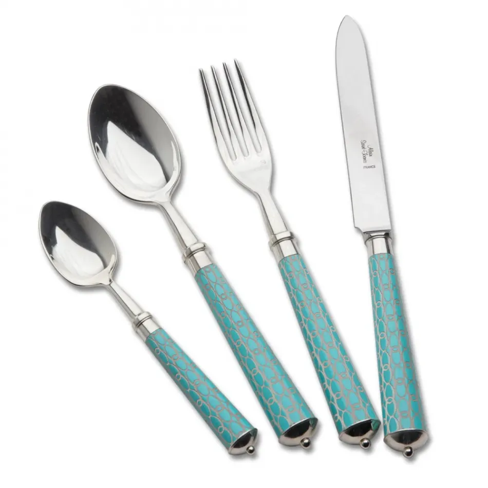 Elena Turquoise Silverplated Flatware