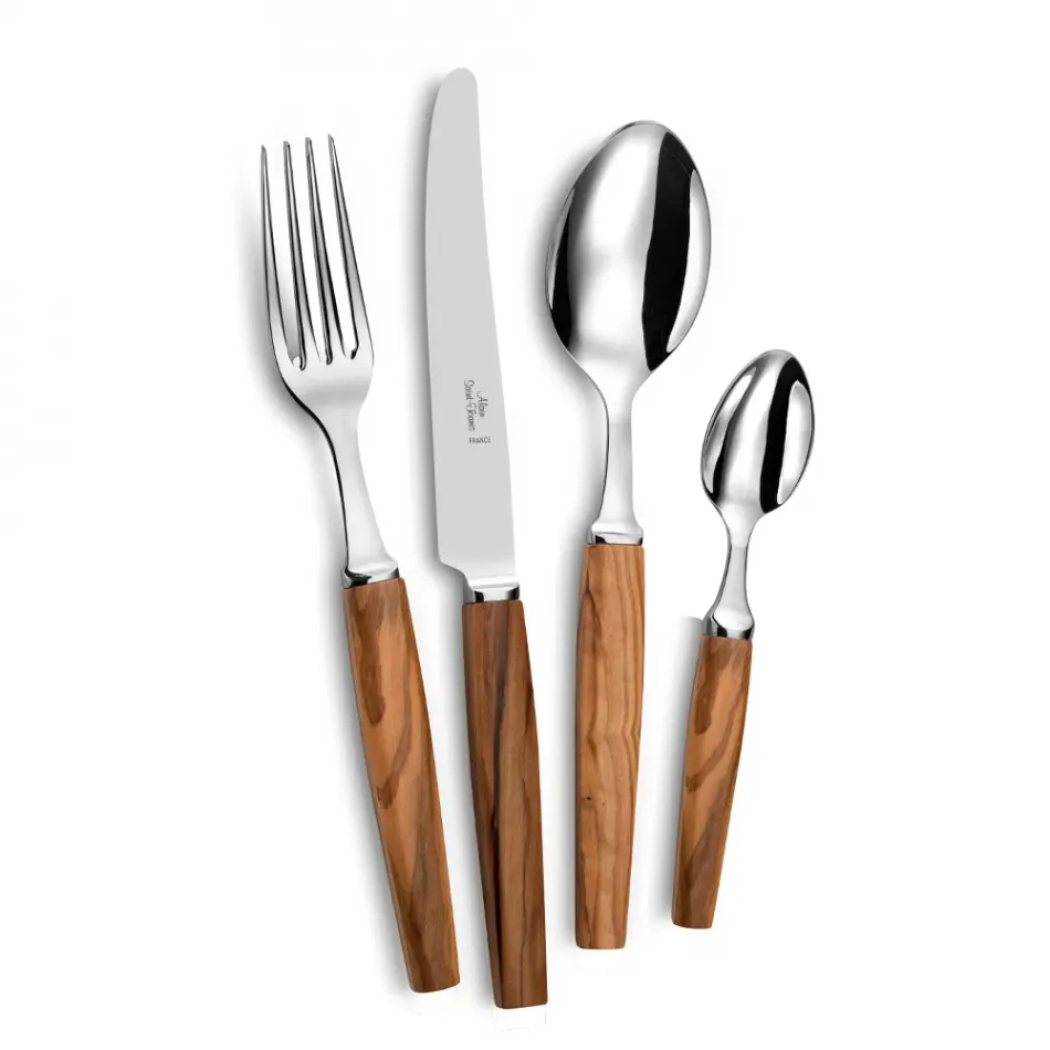Geneve Olivewood Stainless 2-Pc Fish Serving Set