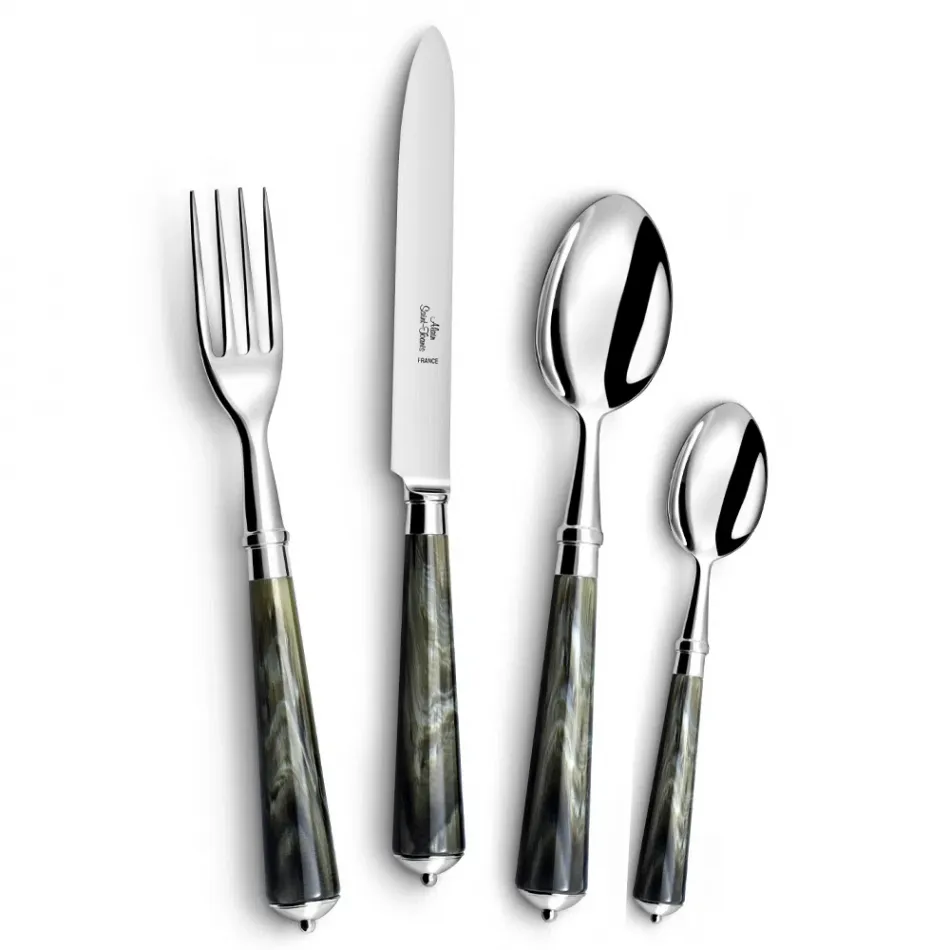 Julia Green Marble Stainless 5-Pc Setting