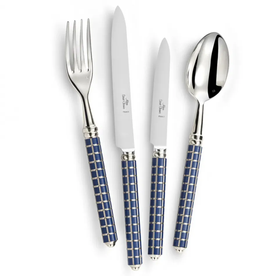 Maya Dark Blue Silverplated Flatware