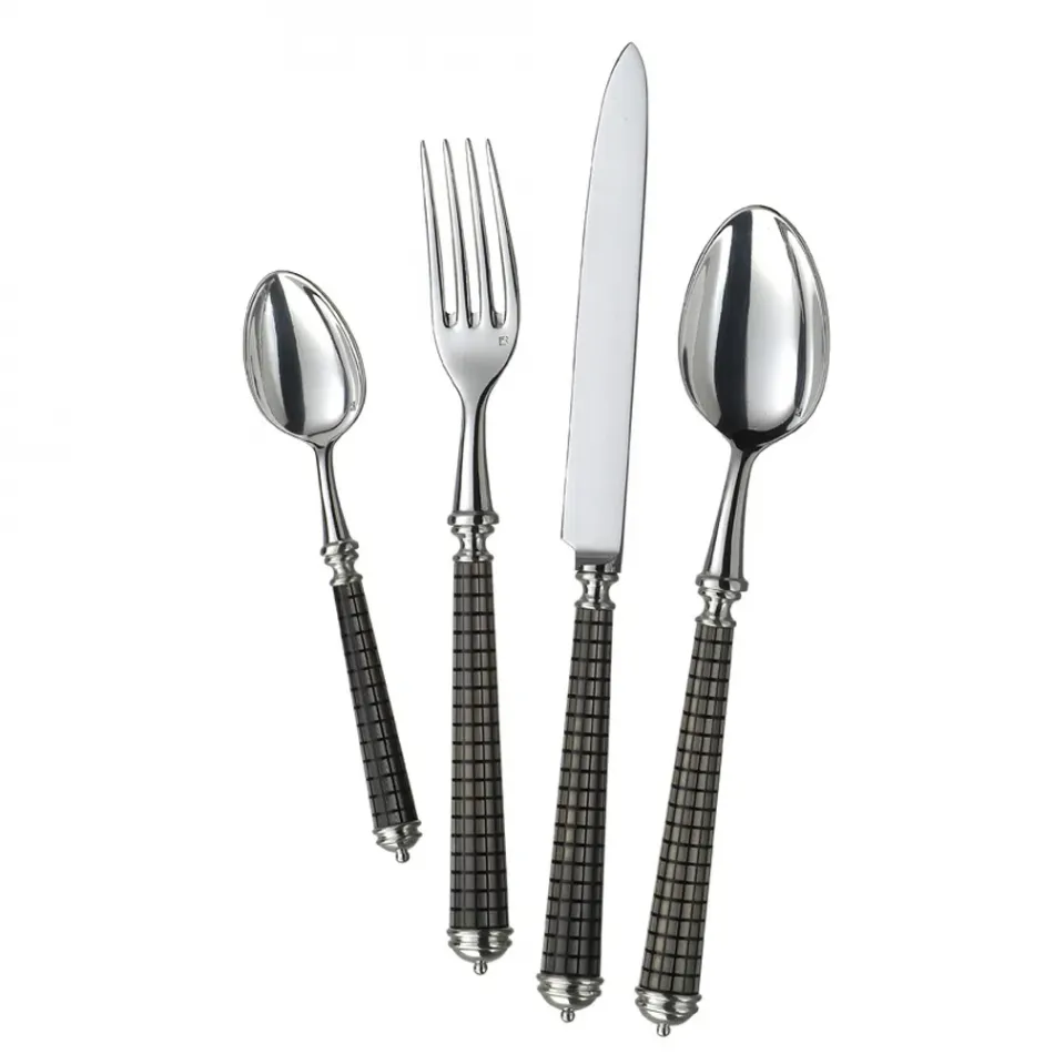 Quadrille Black Silverplated Table Spoon