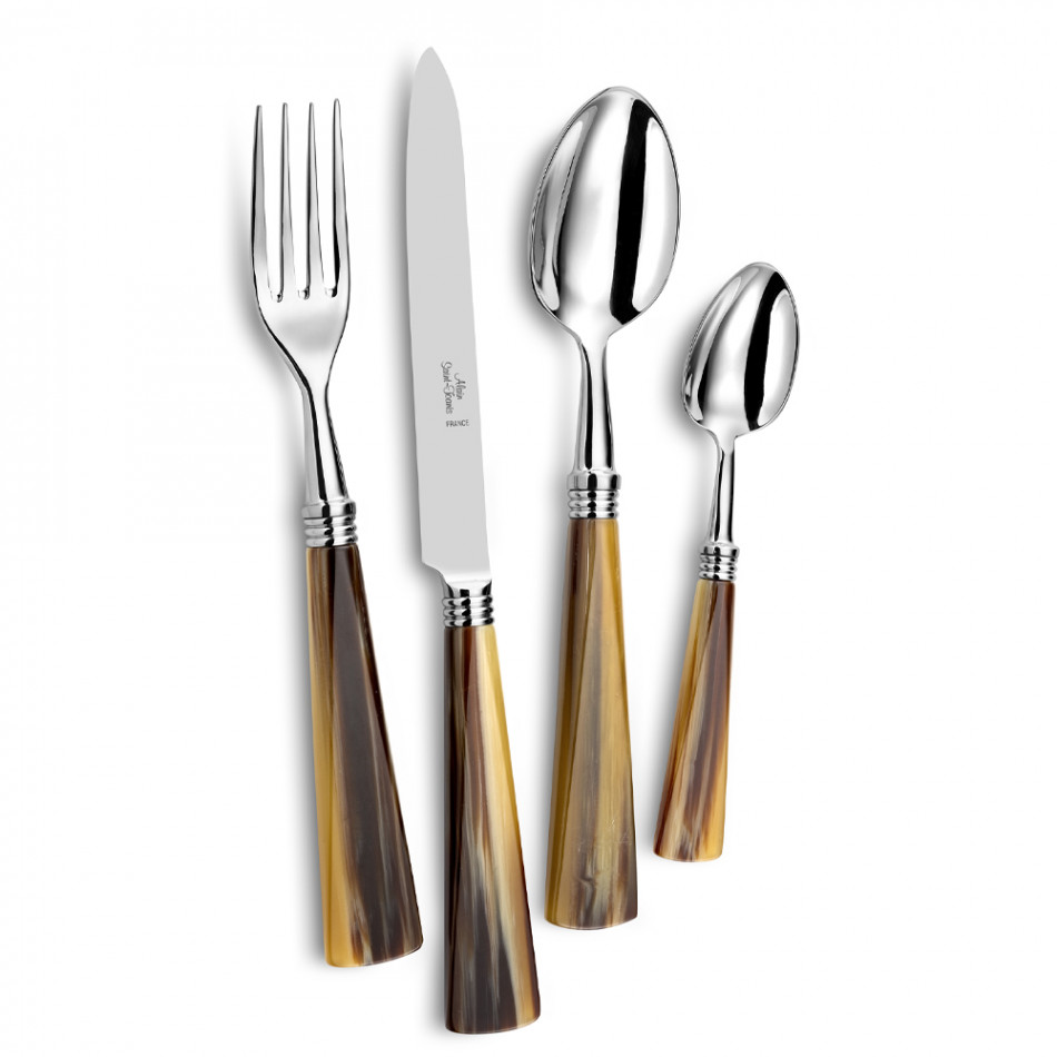 Tonia Dark Horn Stainless Butter Spreader